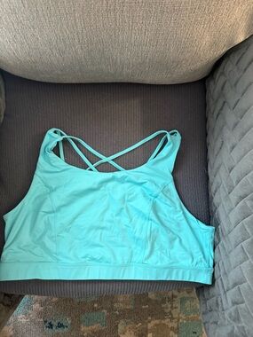 torrid Aqua Crossback Sports Bra